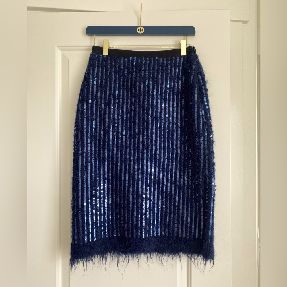 Tory Burch - Navy Sequin Skirt Sz. S